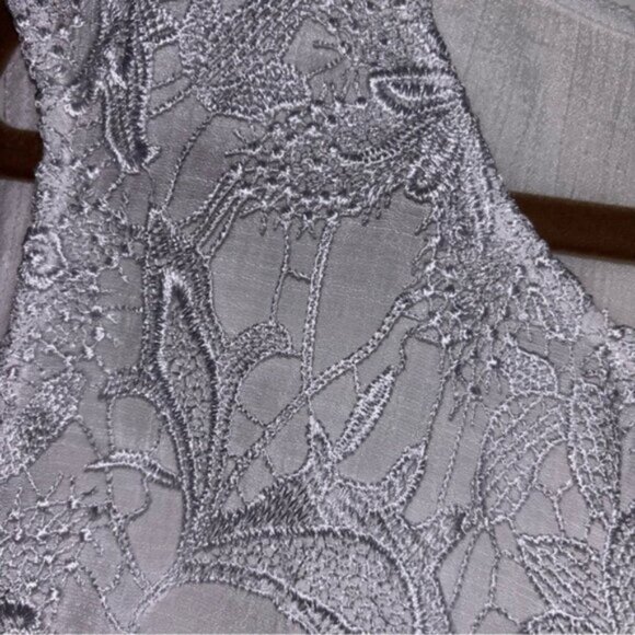 Northern Reflections Women’s Large White Crocheted Lace Trim Top Semi Sheer - Picture 3 of 6